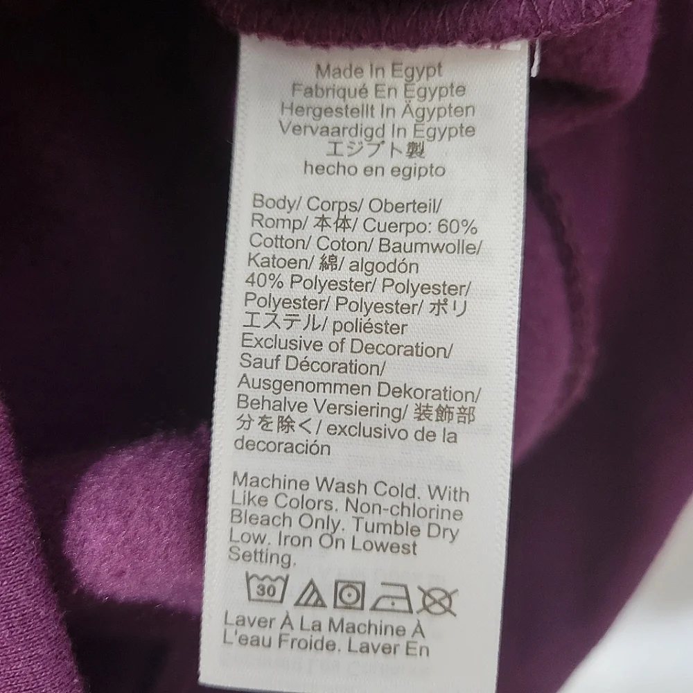 J. Crew Fleece purple vintage inspired kangaroo pocket pullover hoodie